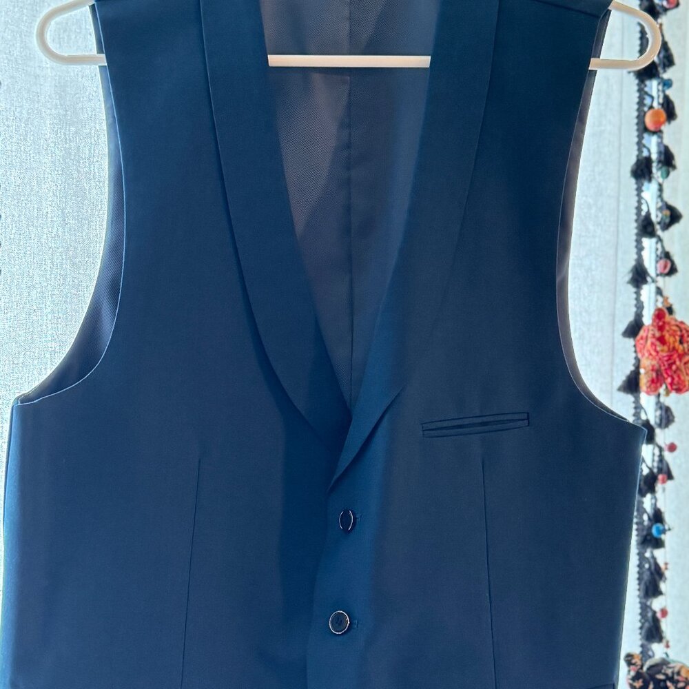Men's Peacock Blue Waistcoat/Vest (38R)